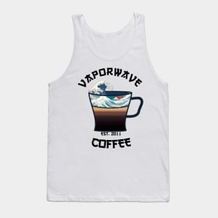 Vaporwave Aesthetic Great Wave Off Kanagawa Cafe Coffee Tea T-Shirt Tank Top